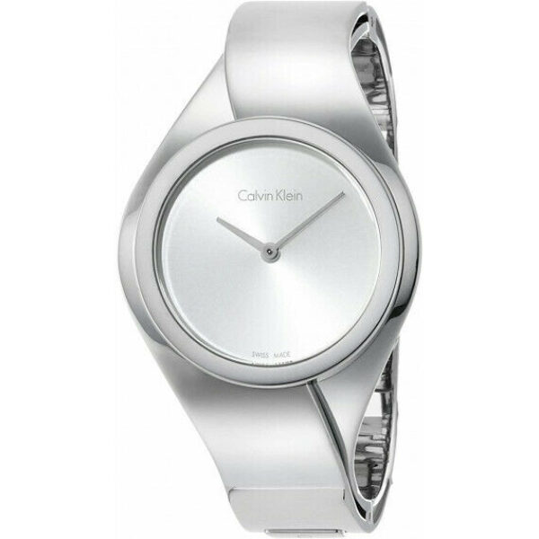 Senses Silver Dial Ladies Stainless Steel Small Bangle Watch