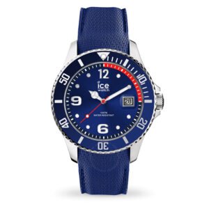 Watch Japanese Quartz Movement Blue Dial Blue Silicone Strap