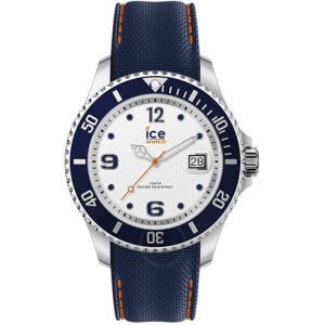 Quartz White Dial Blue Silicone